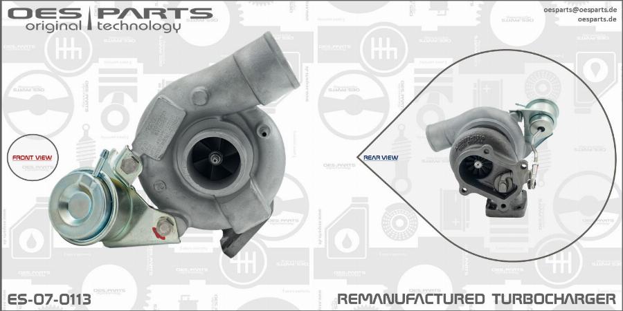 OES PARTS ES-07-0113 - Turbocompresseur, suralimentation cwaw.fr