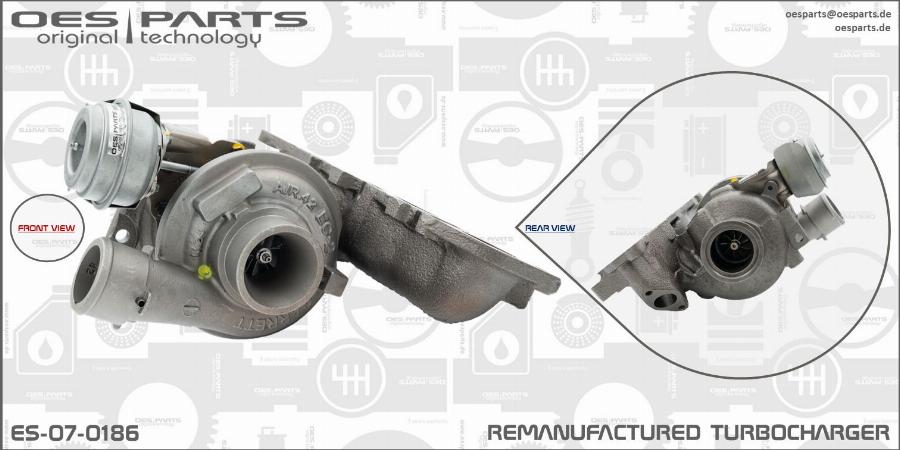 OES PARTS ES-07-0186 - Turbocompresseur, suralimentation cwaw.fr