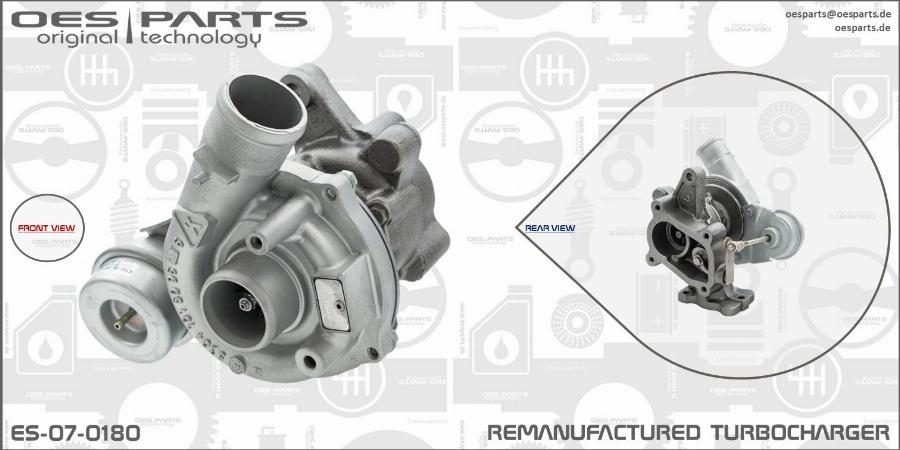 OES PARTS ES-07-0180 - Turbocompresseur, suralimentation cwaw.fr