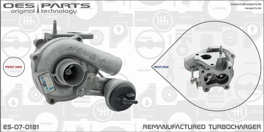 OES PARTS ES-07-0181 - Turbocompresseur, suralimentation cwaw.fr