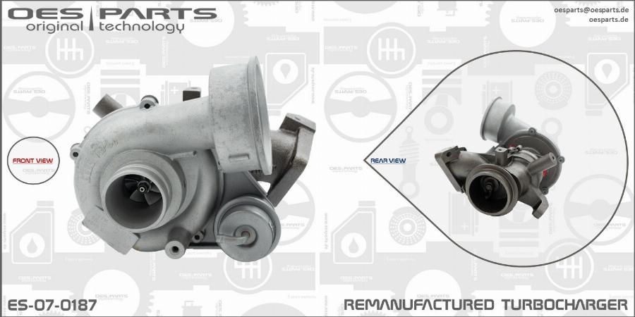 OES PARTS ES-07-0187 - Turbocompresseur, suralimentation cwaw.fr