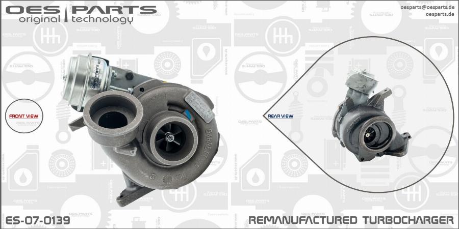 OES PARTS ES-07-0139 - Turbocompresseur, suralimentation cwaw.fr