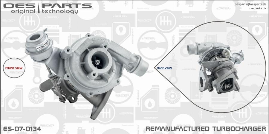 OES PARTS ES-07-0134 - Turbocompresseur, suralimentation cwaw.fr