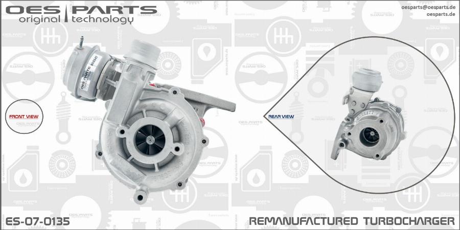 OES PARTS ES-07-0135 - Turbocompresseur, suralimentation cwaw.fr