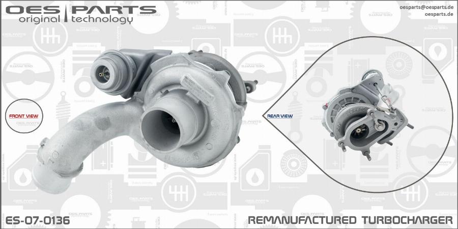 OES PARTS ES-07-0136 - Turbocompresseur, suralimentation cwaw.fr