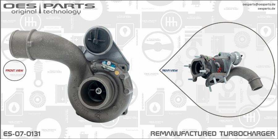 OES PARTS ES-07-0131 - Turbocompresseur, suralimentation cwaw.fr