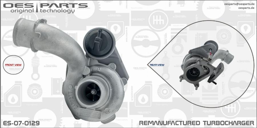 OES PARTS ES-07-0129 - Turbocompresseur, suralimentation cwaw.fr