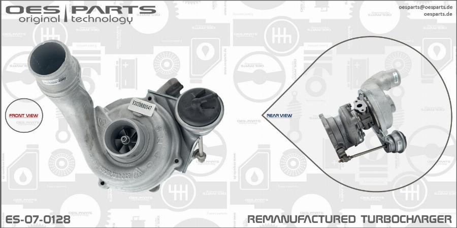 OES PARTS ES-07-0128 - Turbocompresseur, suralimentation cwaw.fr