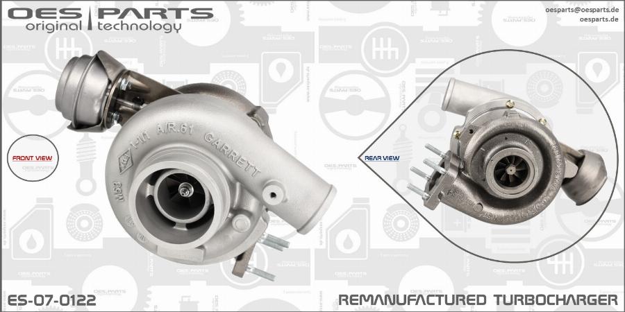 OES PARTS ES-07-0122 - Turbocompresseur, suralimentation cwaw.fr