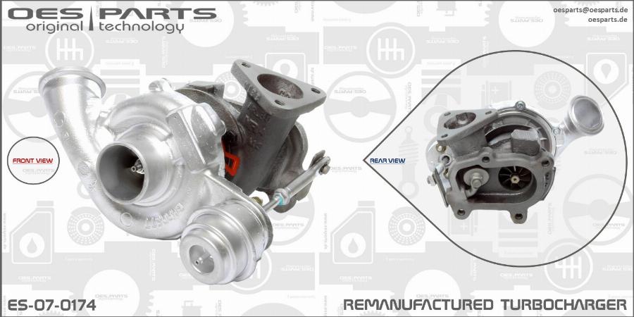 OES PARTS ES-07-0174 - Turbocompresseur, suralimentation cwaw.fr