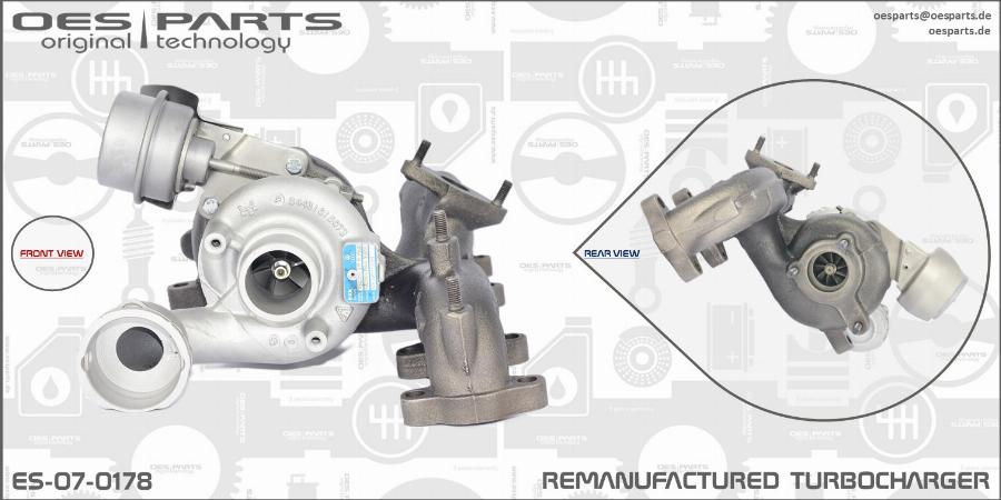 OES PARTS ES-07-0178 - Turbocompresseur, suralimentation cwaw.fr