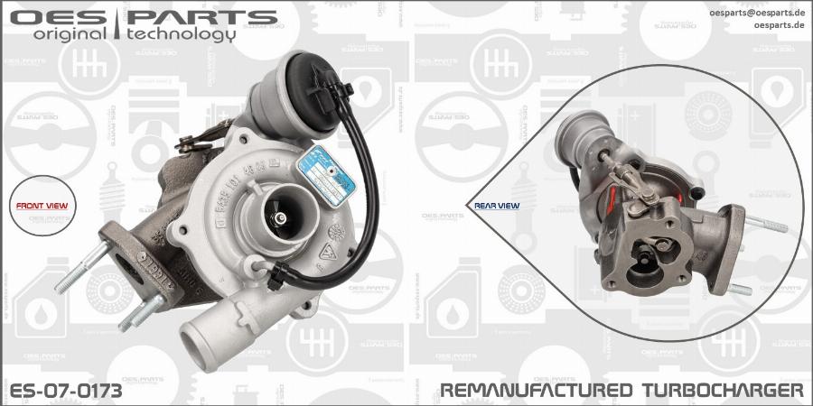 OES PARTS ES-07-0173 - Turbocompresseur, suralimentation cwaw.fr