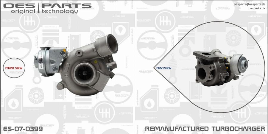 OES PARTS ES-07-0399 - Turbocompresseur, suralimentation cwaw.fr