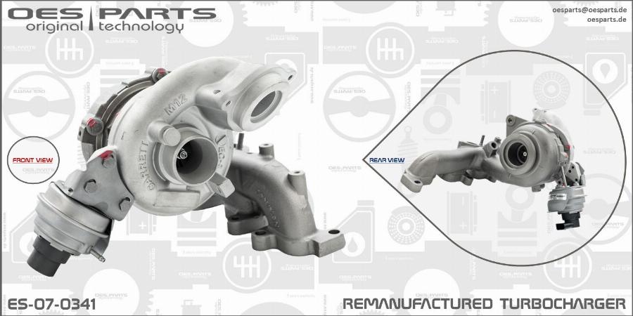 OES PARTS ES-07-0341 - Turbocompresseur, suralimentation cwaw.fr