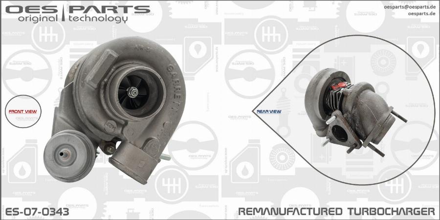 OES PARTS ES-07-0343 - Turbocompresseur, suralimentation cwaw.fr