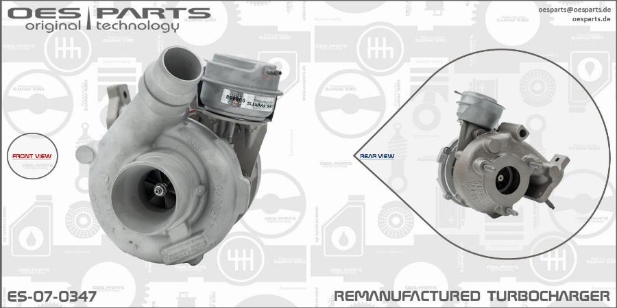 OES PARTS ES-07- 0347 - Turbocompresseur, suralimentation cwaw.fr