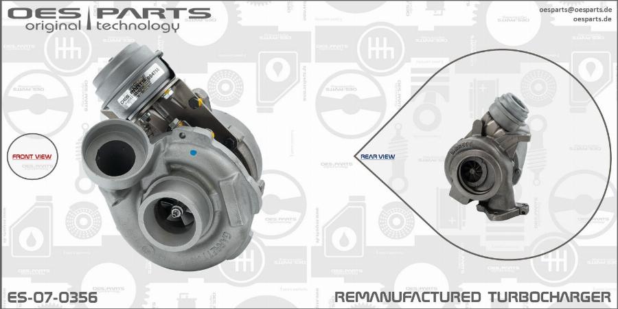 OES PARTS ES-07-0356 - Turbocompresseur, suralimentation cwaw.fr