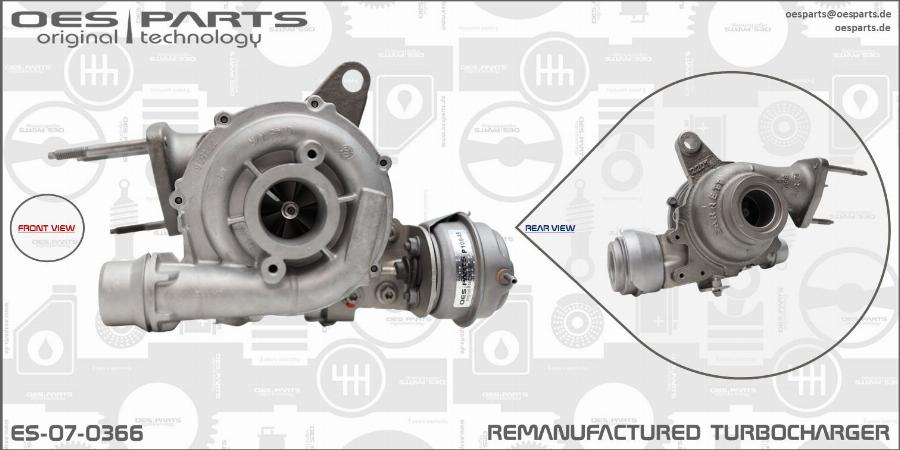 OES PARTS ES-07-0366 - Turbocompresseur, suralimentation cwaw.fr