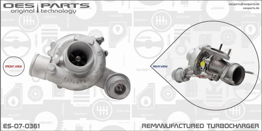 OES PARTS ES-07-0361 - Turbocompresseur, suralimentation cwaw.fr