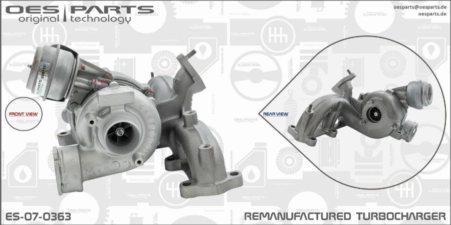 OES PARTS ES-07-0363 - Turbocompresseur, suralimentation cwaw.fr