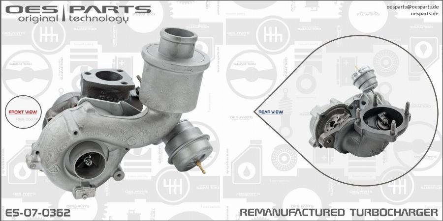 OES PARTS ES-07-0362 - Turbocompresseur, suralimentation cwaw.fr