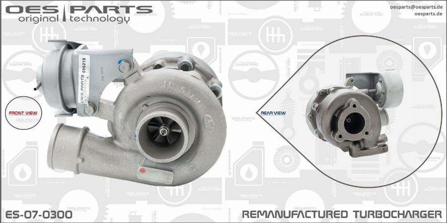 OES PARTS ES-07-0300 - Turbocompresseur, suralimentation cwaw.fr