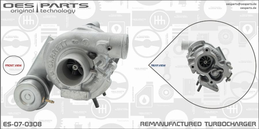 OES PARTS ES-07-0308 - Turbocompresseur, suralimentation cwaw.fr