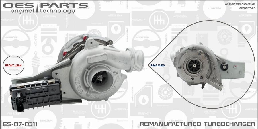 OES PARTS ES-07-0311 - Turbocompresseur, suralimentation cwaw.fr