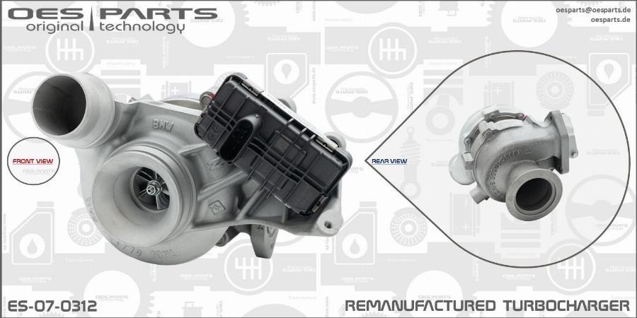 OES PARTS ES-07-0312 - Turbocompresseur, suralimentation cwaw.fr