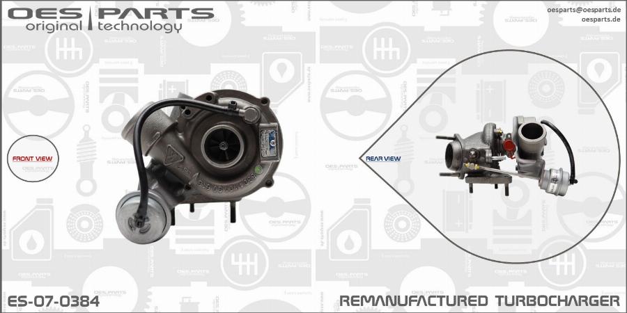 OES PARTS ES-07-0384 - Turbocompresseur, suralimentation cwaw.fr