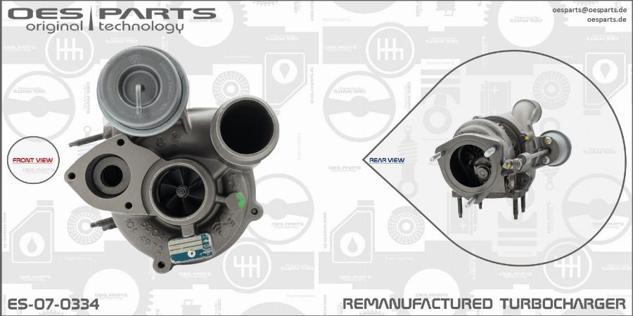 OES PARTS ES-07-0334 - Turbocompresseur, suralimentation cwaw.fr