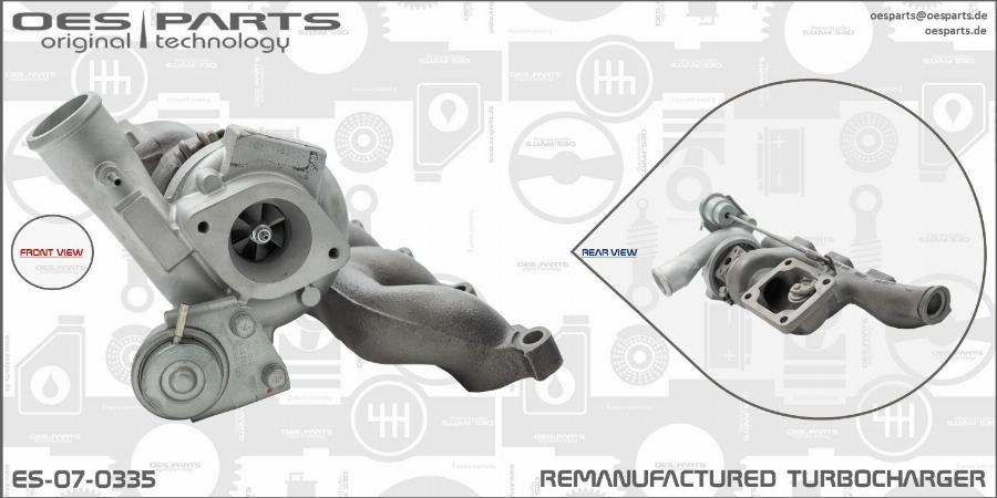 OES PARTS ES-07-0335 - Turbocompresseur, suralimentation cwaw.fr