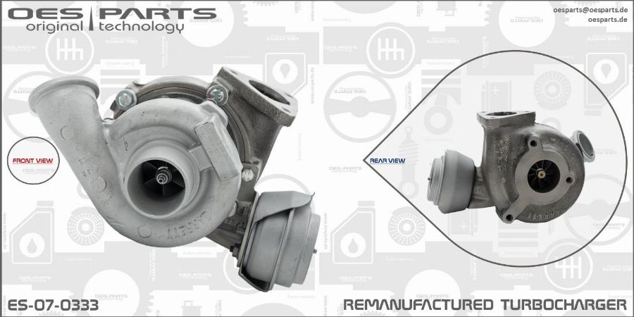 OES PARTS ES-07-0333 - Turbocompresseur, suralimentation cwaw.fr