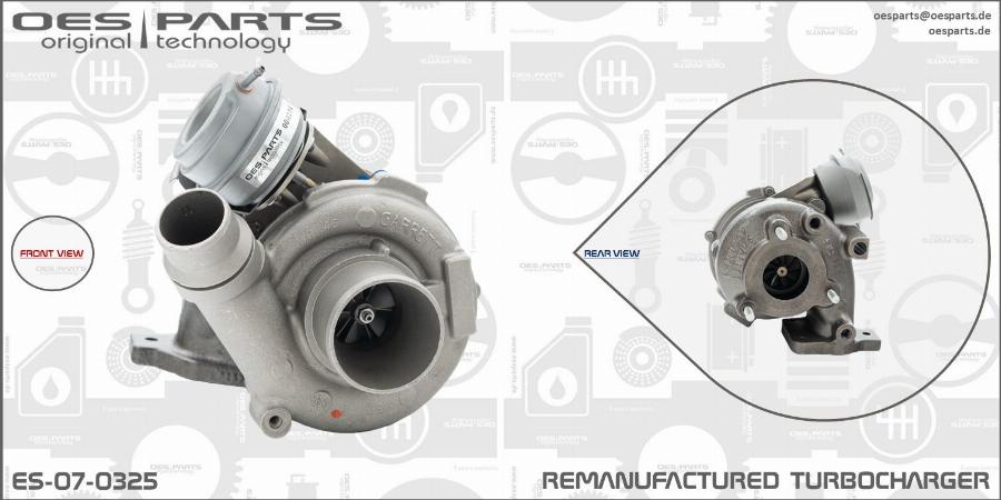 OES PARTS ES-07-0325 - Turbocompresseur, suralimentation cwaw.fr