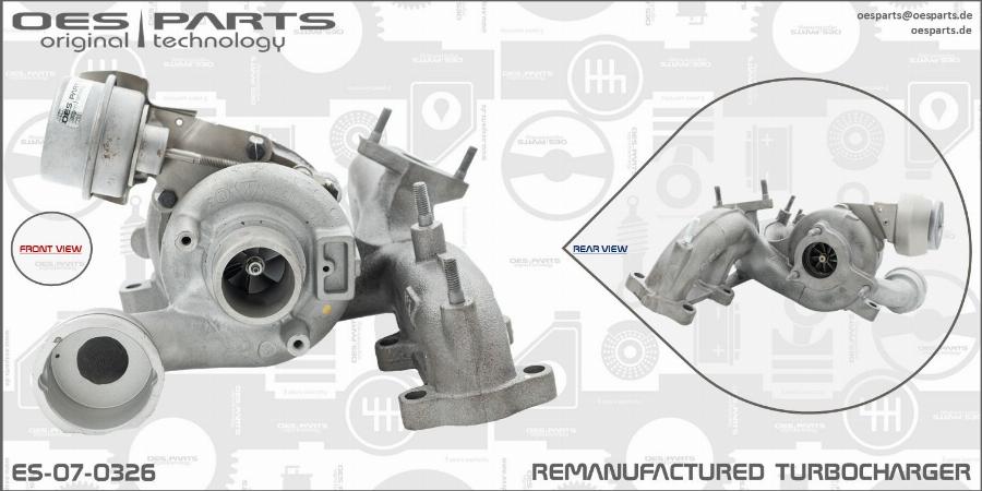 OES PARTS ES-07-0326 - Turbocompresseur, suralimentation cwaw.fr