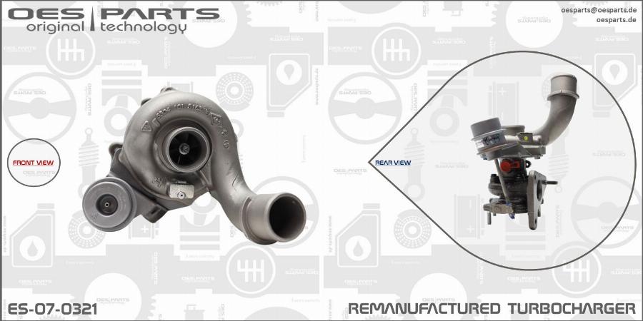 OES PARTS ES-07-0321 - Turbocompresseur, suralimentation cwaw.fr