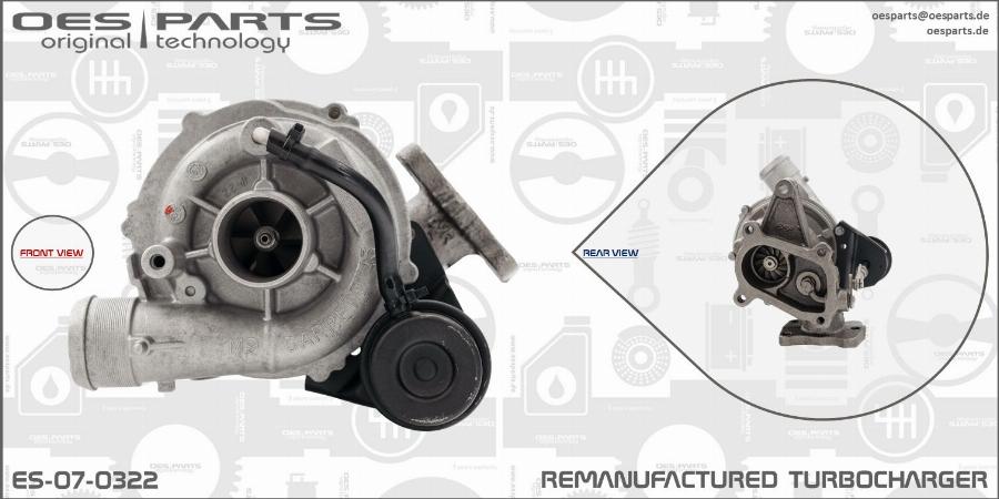 OES PARTS ES-07-0322 - Turbocompresseur, suralimentation cwaw.fr