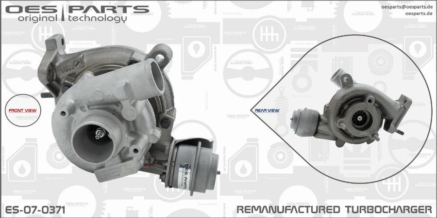 OES PARTS ES-07-0371 - Turbocompresseur, suralimentation cwaw.fr