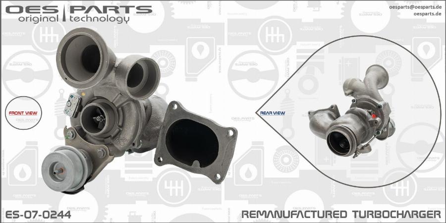 OES PARTS ES-07-0244 - Turbocompresseur, suralimentation cwaw.fr