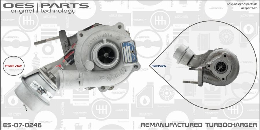 OES PARTS ES-07-0246 - Turbocompresseur, suralimentation cwaw.fr