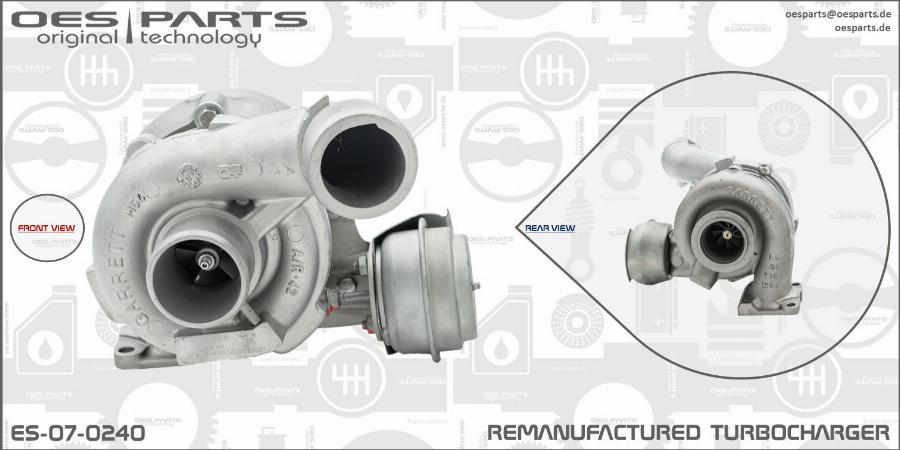 OES PARTS ES-07-0240 - Turbocompresseur, suralimentation cwaw.fr