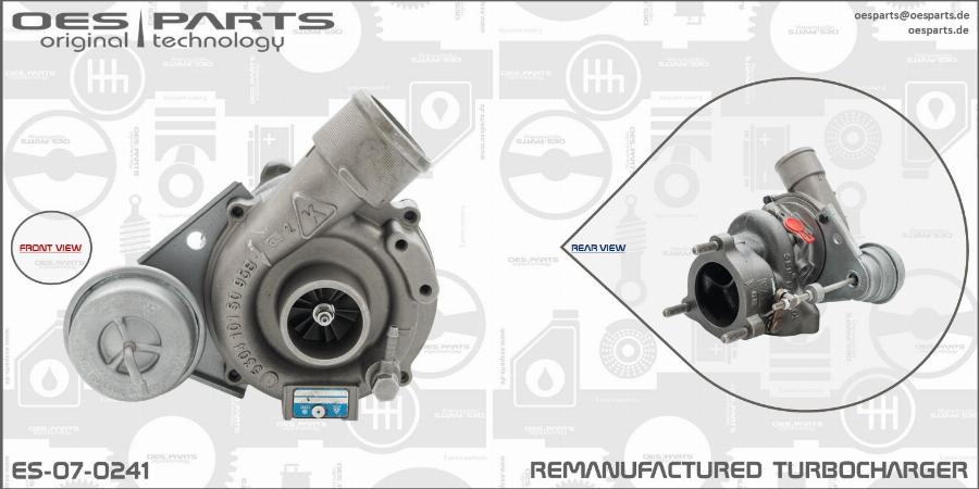 OES PARTS ES-07-0241 - Turbocompresseur, suralimentation cwaw.fr