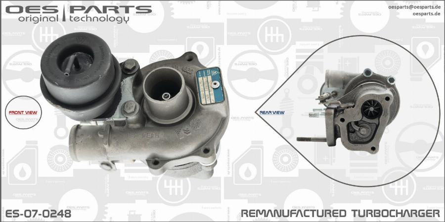 OES PARTS ES-07-0248 - Turbocompresseur, suralimentation cwaw.fr