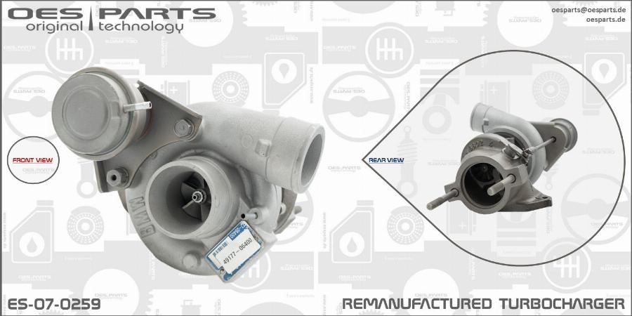 OES PARTS ES-07-0259 - Turbocompresseur, suralimentation cwaw.fr