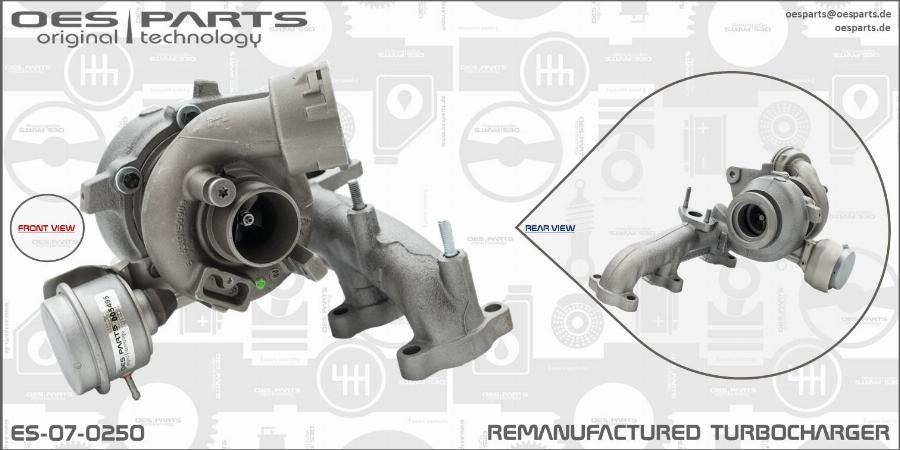 OES PARTS ES-07-0250 - Turbocompresseur, suralimentation cwaw.fr