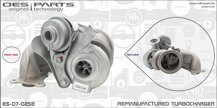 OES PARTS ES-07-0258 - Turbocompresseur, suralimentation cwaw.fr