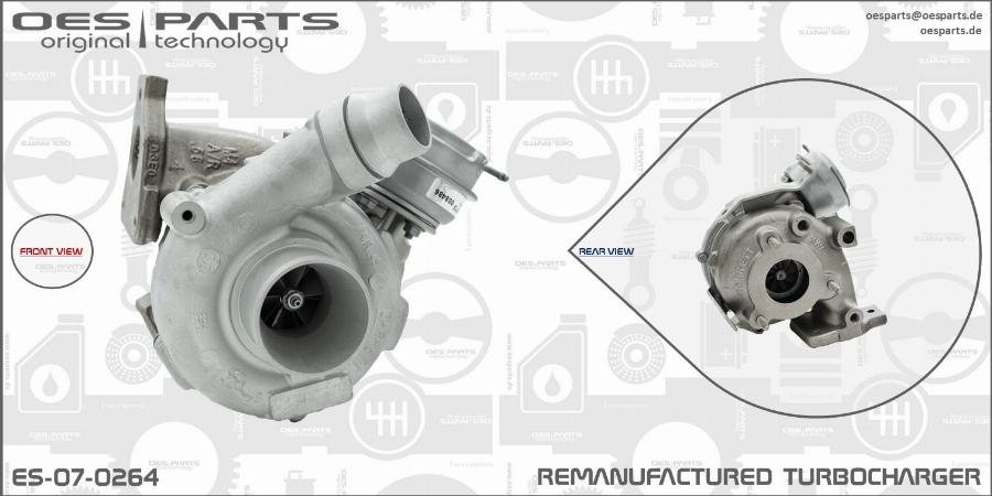 OES PARTS ES-07-0264 - Turbocompresseur, suralimentation cwaw.fr