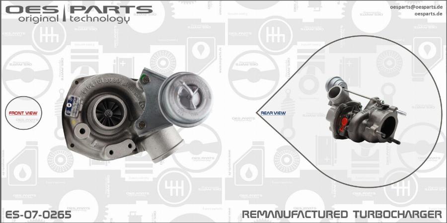 OES PARTS ES-07-0265 - Turbocompresseur, suralimentation cwaw.fr