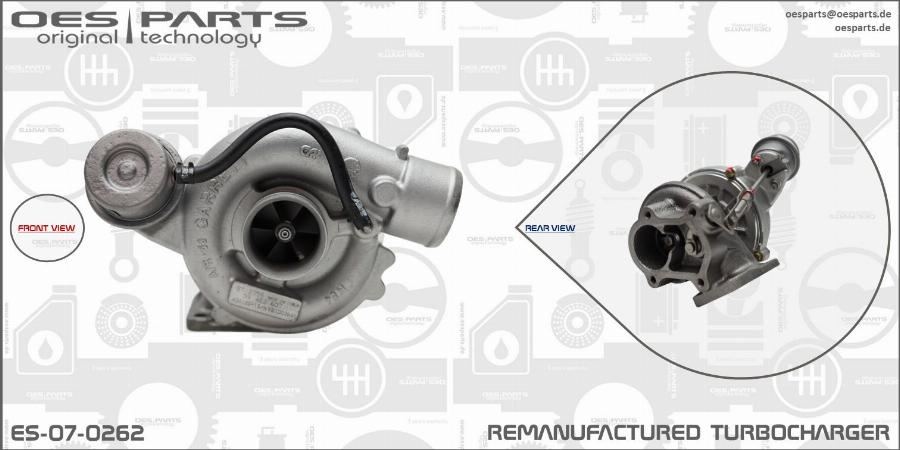 OES PARTS ES-07-0262 - Turbocompresseur, suralimentation cwaw.fr