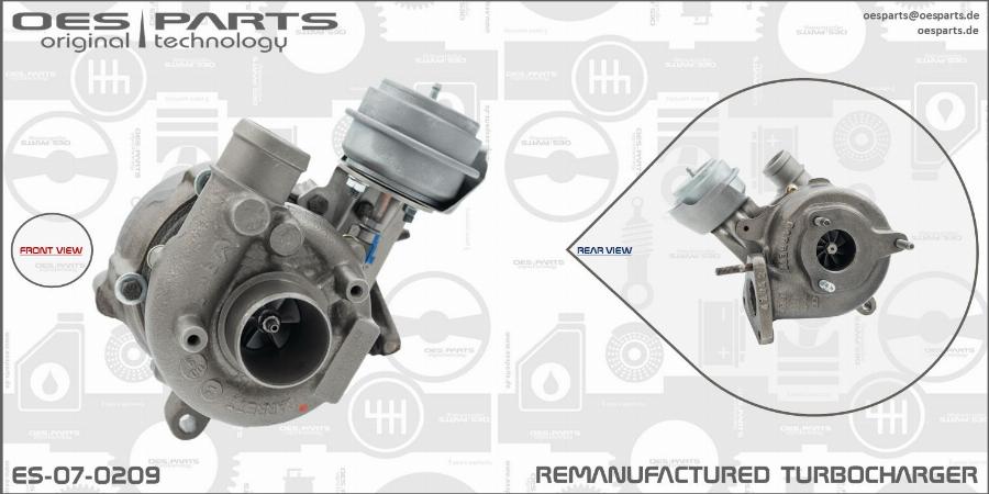 OES PARTS ES-07-0209 - Turbocompresseur, suralimentation cwaw.fr